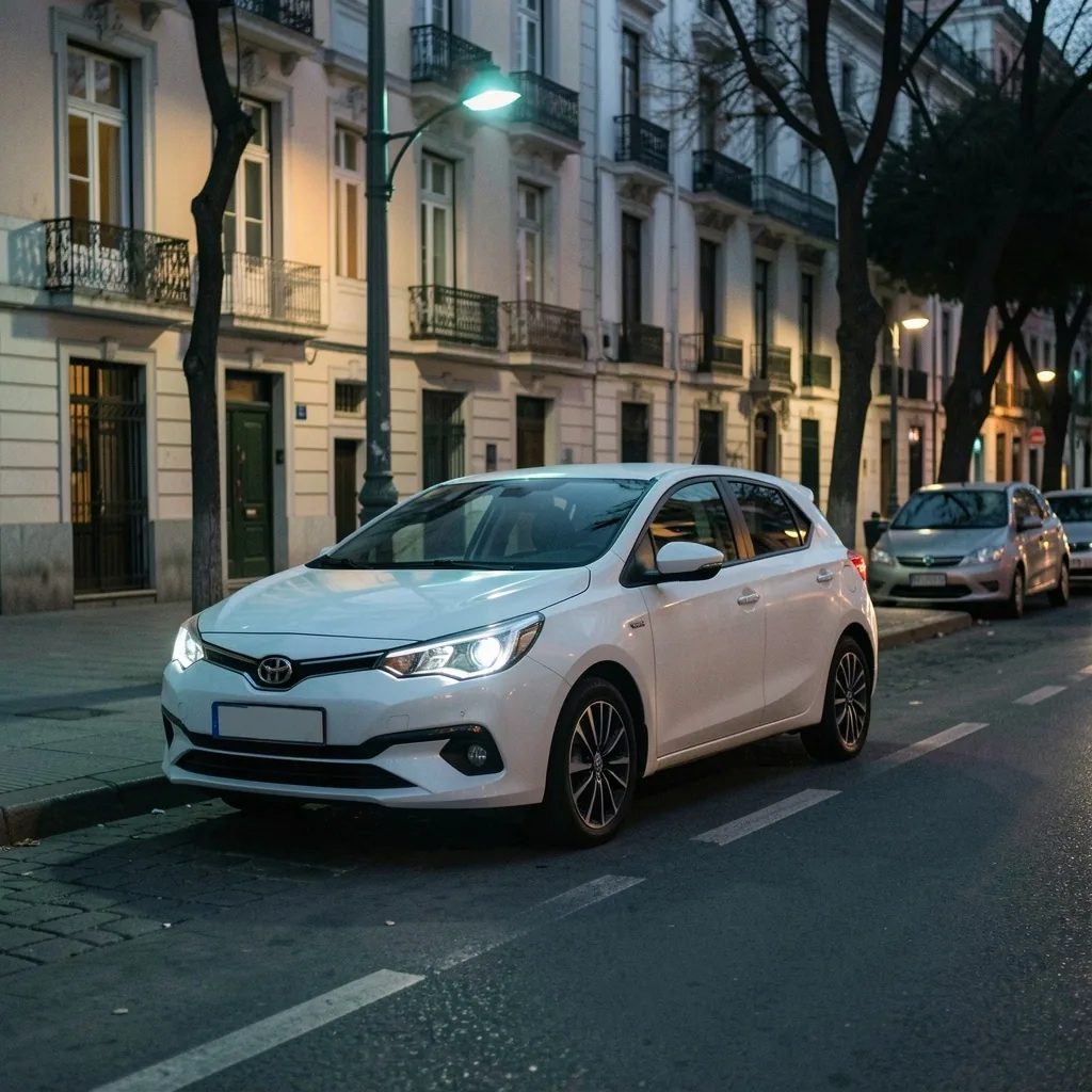 Auto estacionado en zona habilitada de Argentina